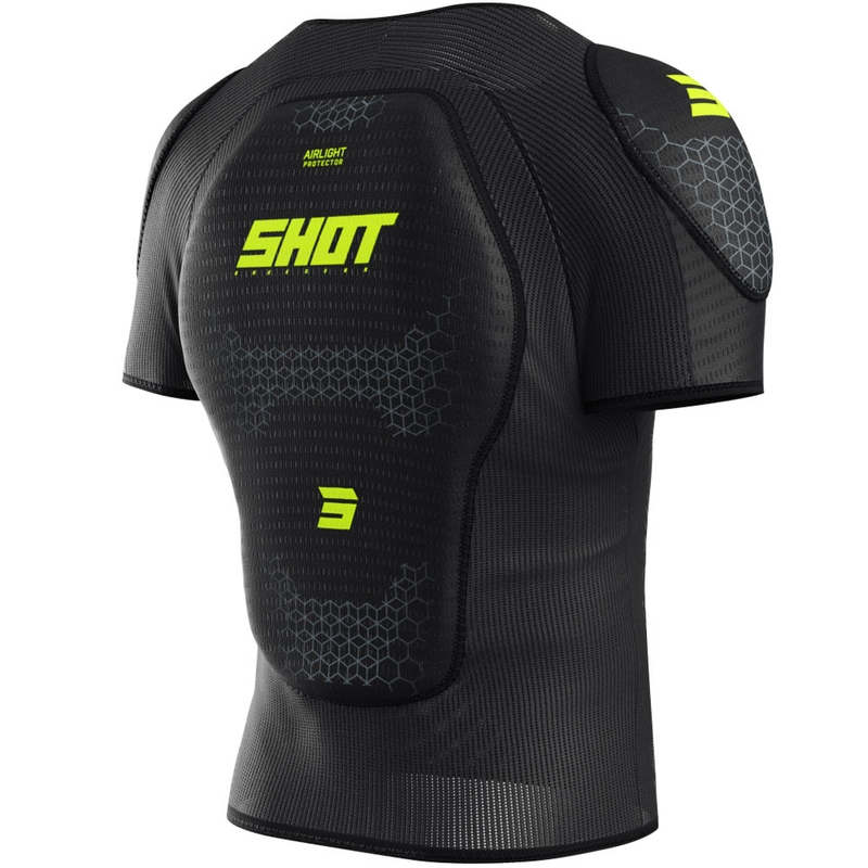 Shot Airlight T-Shirt gyerek testvédő fekete-fluo sárga
