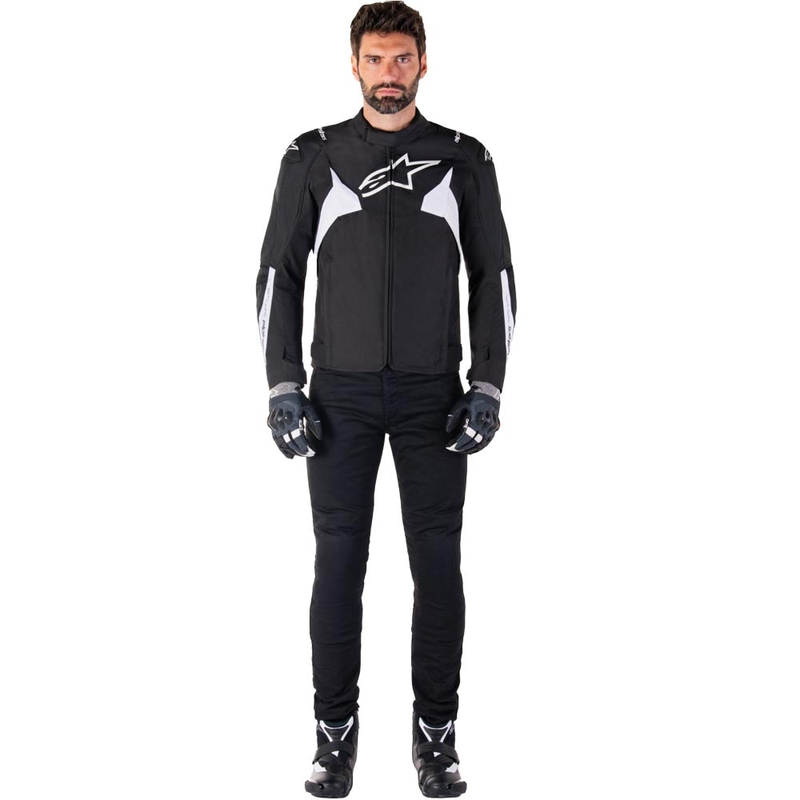Alpinestars T-JAWS V4 Waterproof motoros kabát fekete-fehér
