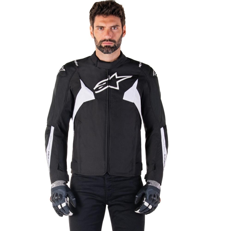 Alpinestars T-JAWS V4 Waterproof motoros kabát fekete-fehér