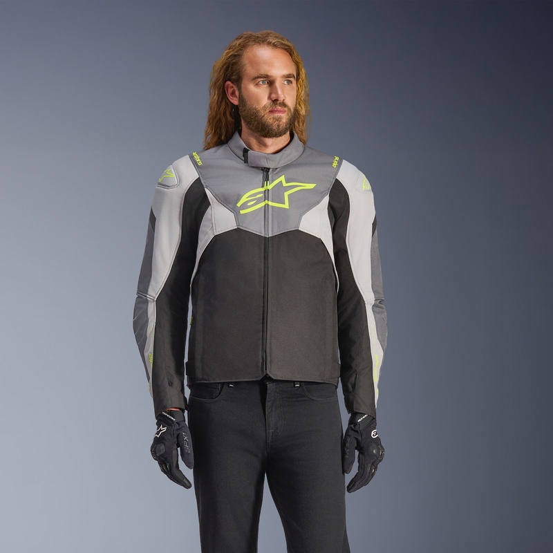 Alpinestars T-JAWS V4 Waterproof motoros kabát fekete-világosszürke-szürke