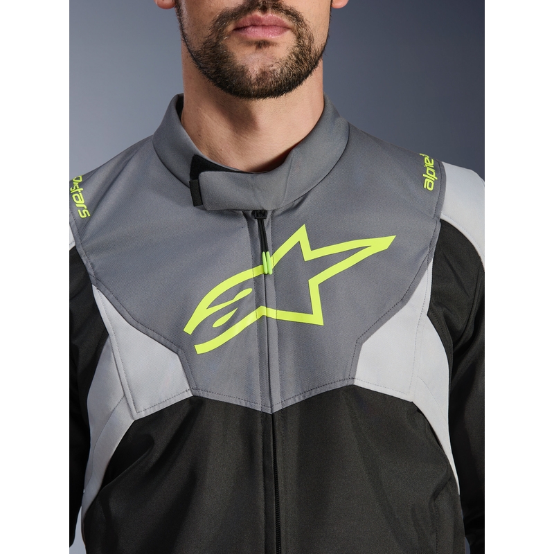 Alpinestars T-JAWS V4 Waterproof motoros kabát fekete-világosszürke-szürke