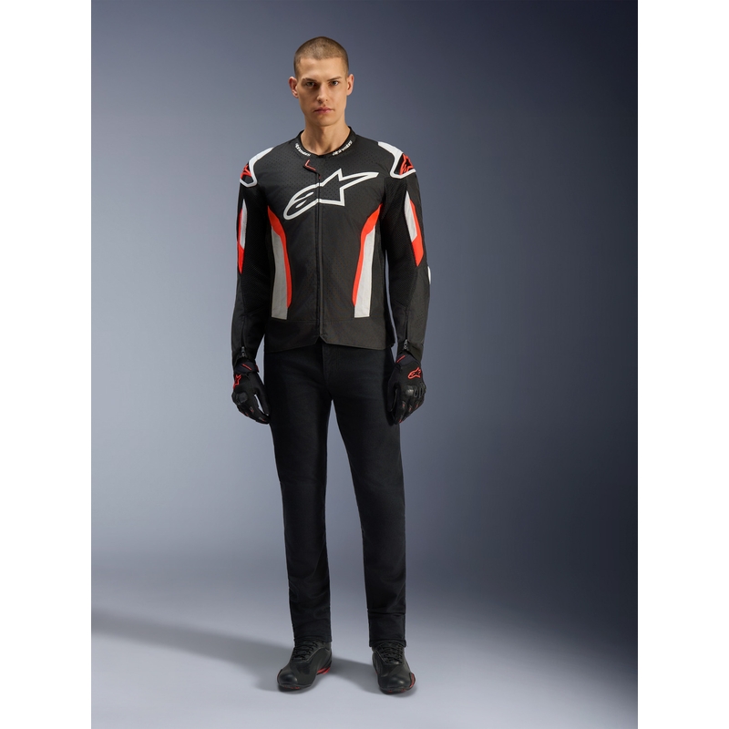 Alpinestars T-GP AIR motoros kabát fekete-fluo piros