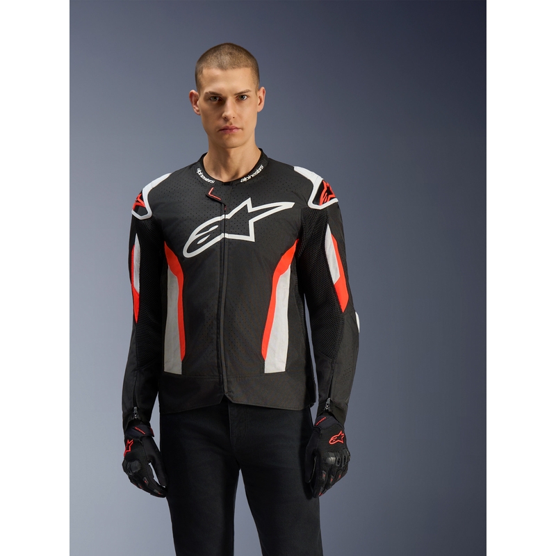 Alpinestars T-GP AIR motoros kabát fekete-fluo piros