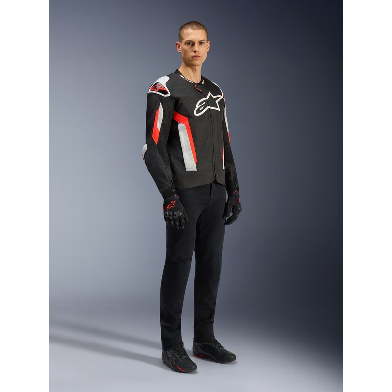 Alpinestars T-GP AIR motoros kabát fekete-fluo piros