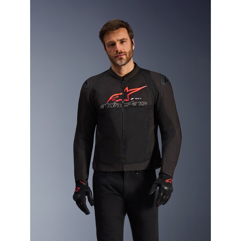 Alpinestars SMX Air motoros kabát fekete-piros-fehér