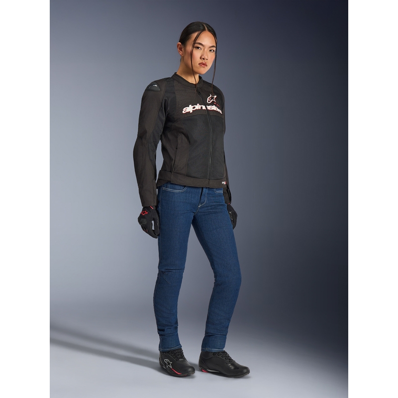 Alpinestars Stella SMX Air női motoros kabát fekete-fehér-fluo piros