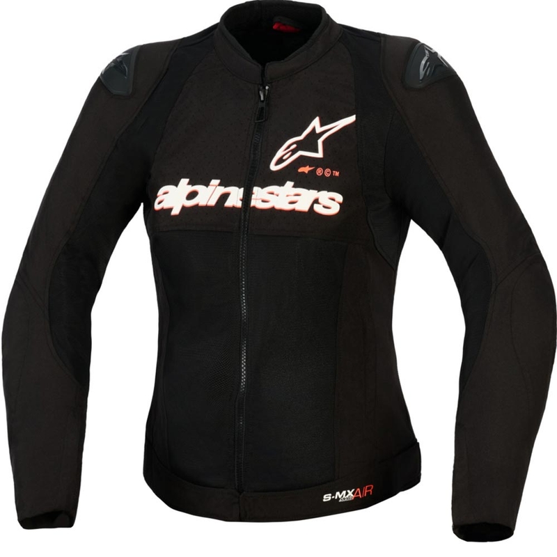 Alpinestars Stella SMX Air női motoros kabát fekete-fehér-fluo piros