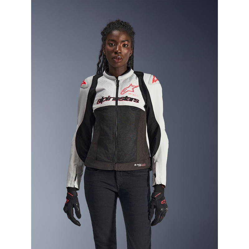 Alpinestars Stella SMX Air női motoros kabát világosszürke-fekete-rózsaszín