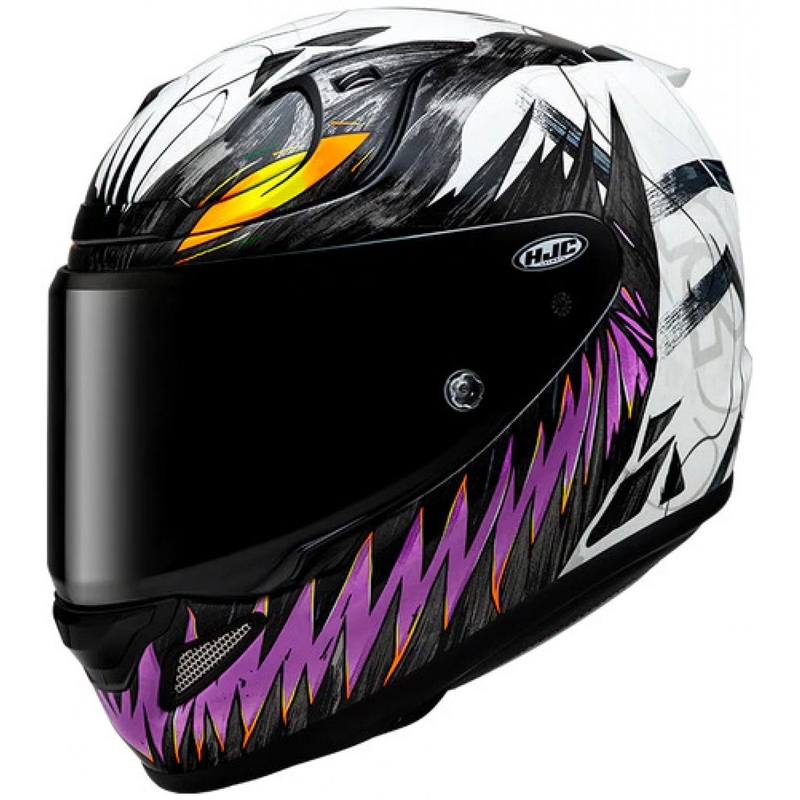 HJC RPHA 12 Anti Venom 2 Marvel MC8 zárt motoros bukósisak fekete-fehér-lila