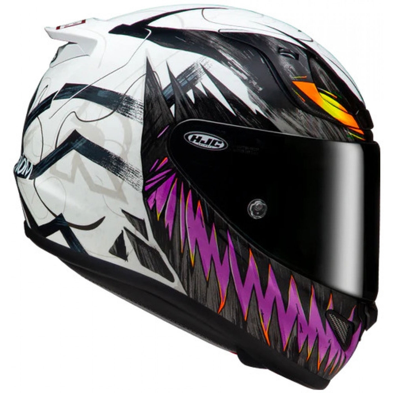 HJC RPHA 12 Anti Venom 2 Marvel MC8 zárt motoros bukósisak fekete-fehér-lila