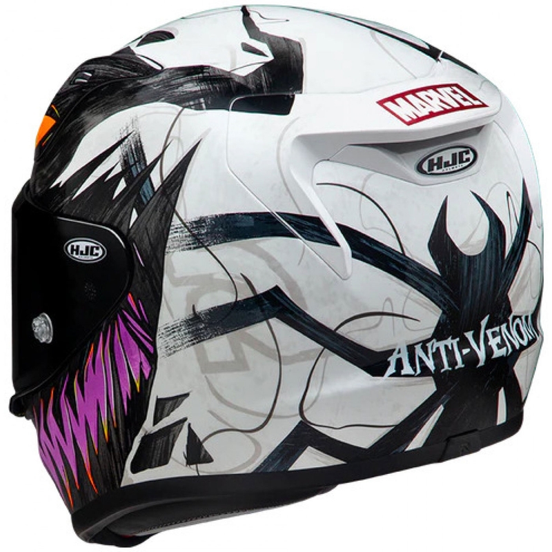 HJC RPHA 12 Anti Venom 2 Marvel MC8 zárt motoros bukósisak fekete-fehér-lila