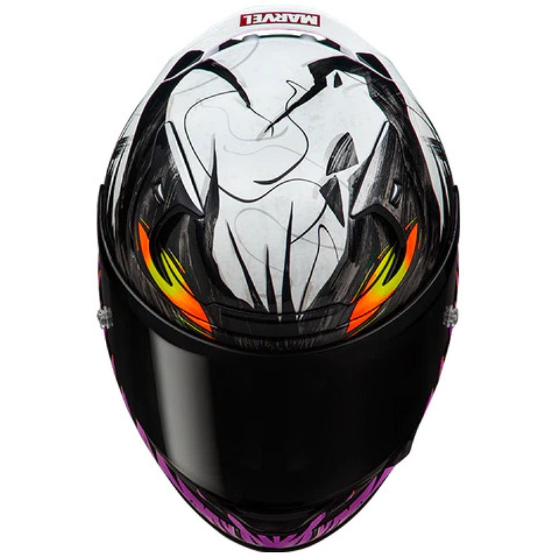 HJC RPHA 12 Anti Venom 2 Marvel MC8 zárt motoros bukósisak fekete-fehér-lila