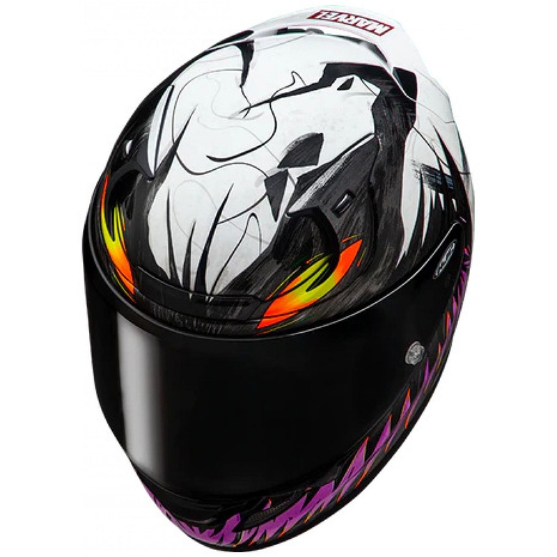 HJC RPHA 12 Anti Venom 2 Marvel MC8 zárt motoros bukósisak fekete-fehér-lila
