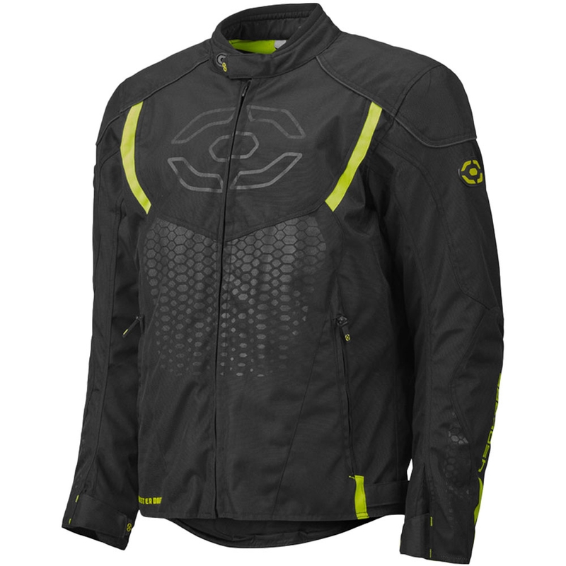 4SQUARE Sportster Dart motoros kabát fekete-fluo sárga