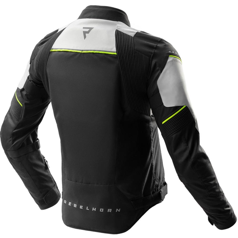 Rebelhorn Swift motoros kabát világosszürke-fluo sárga