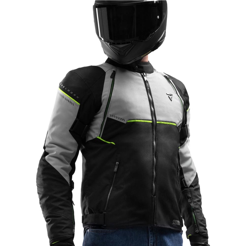 Rebelhorn Swift motoros kabát világosszürke-fluo sárga