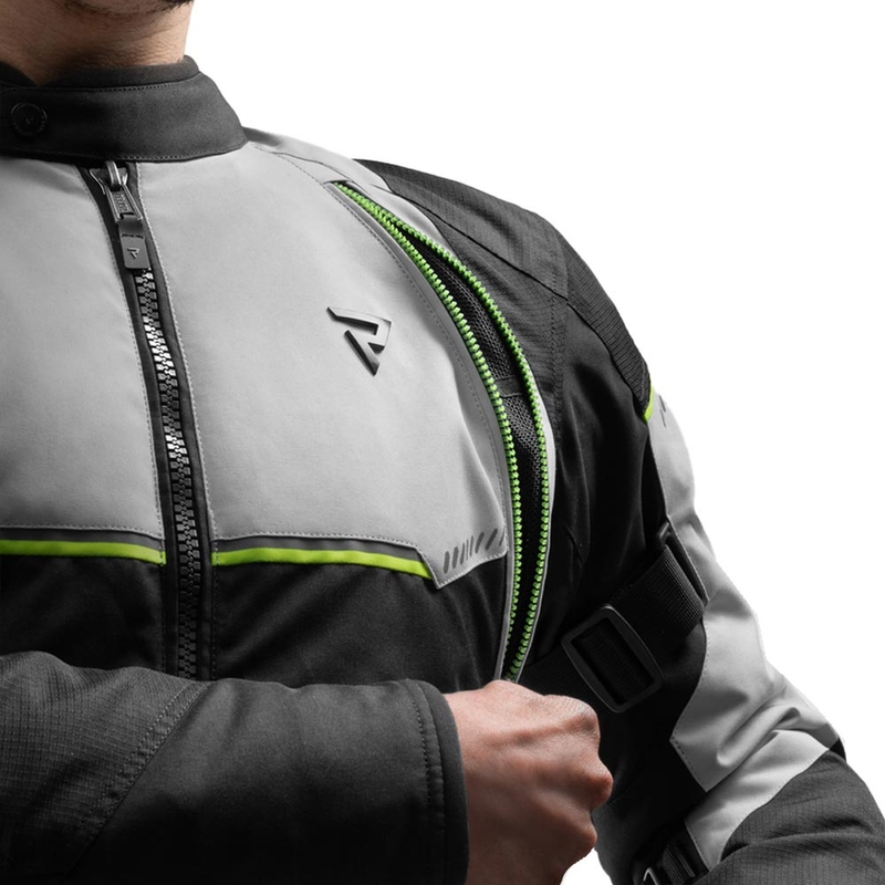 Rebelhorn Swift motoros kabát világosszürke-fluo sárga