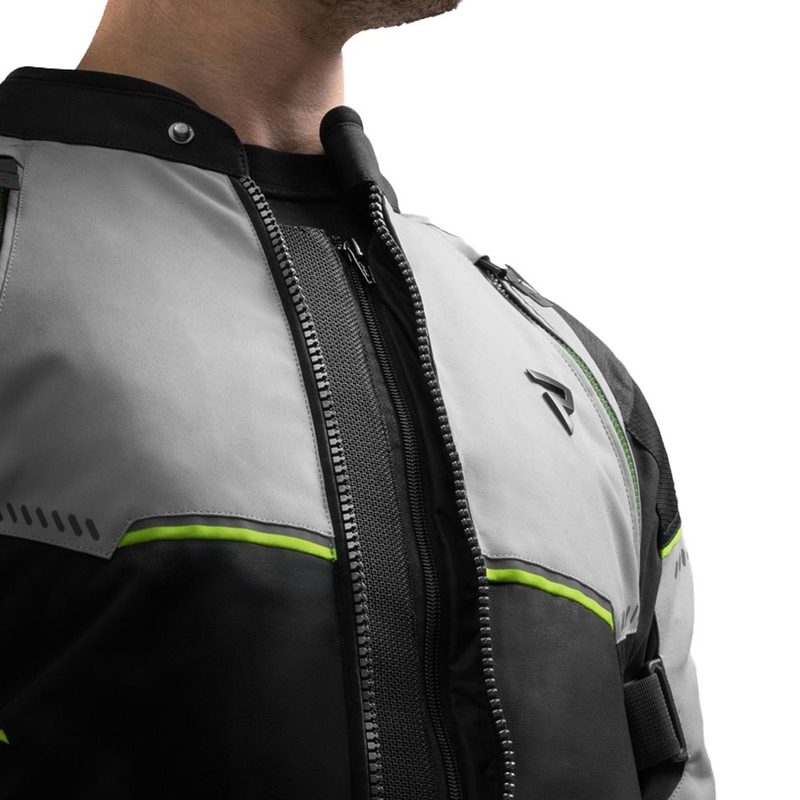 Rebelhorn Swift motoros kabát világosszürke-fluo sárga