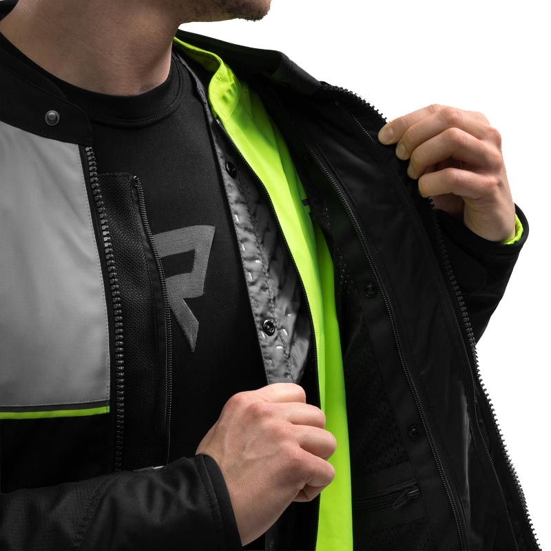 Rebelhorn Swift motoros kabát világosszürke-fluo sárga