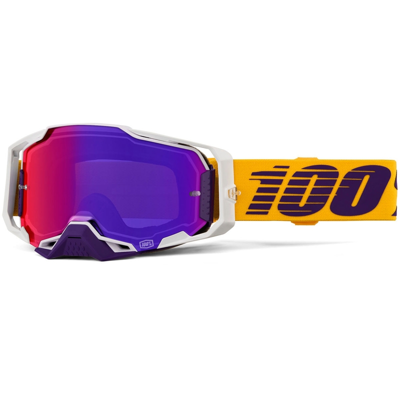 100% Armega Difenbak motokrossz szemüveg, lila plexivel