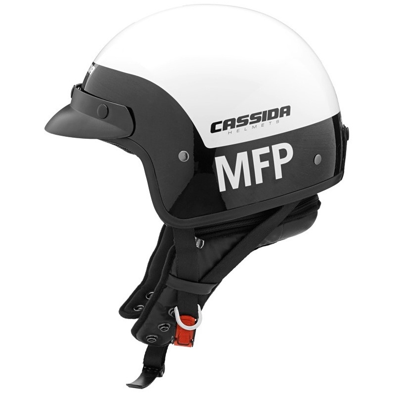 Cassida Police MFP nyitott motoros sisak fekete-fehér