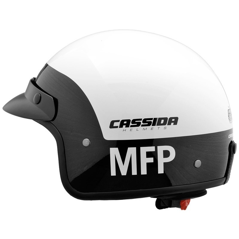 Cassida Police MFP nyitott motoros sisak fekete-fehér