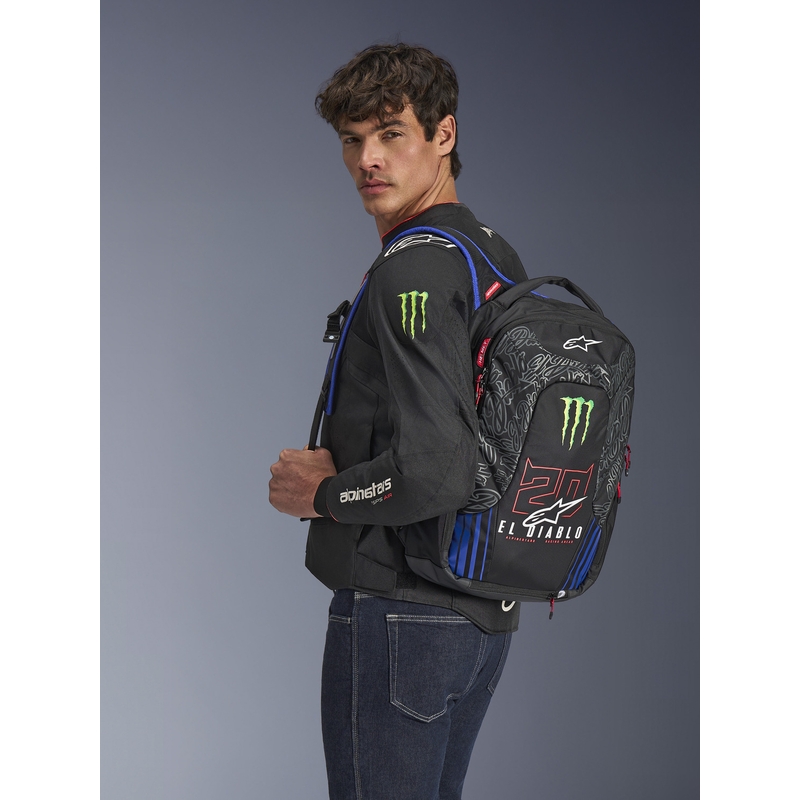 lpinestars City Hunter V2 FQ20 Monster kollekció hátizsák fekete-fluo piros-kék-zöld 2 l