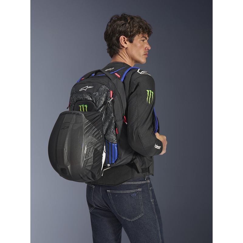 lpinestars City Hunter V2 FQ20 Monster kollekció hátizsák fekete-fluo piros-kék-zöld 2 l