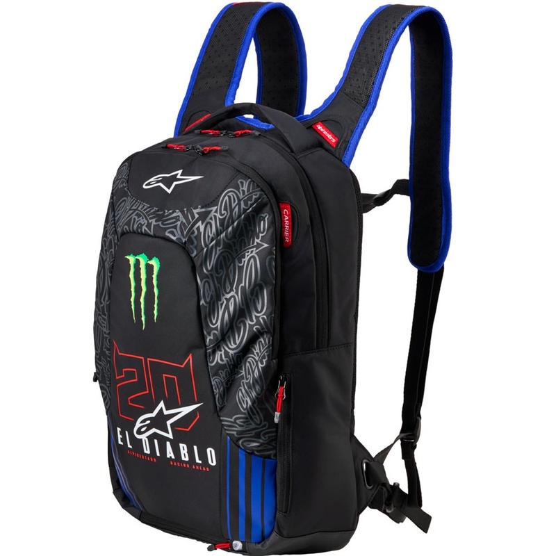 lpinestars City Hunter V2 FQ20 Monster kollekció hátizsák fekete-fluo piros-kék-zöld 2 l