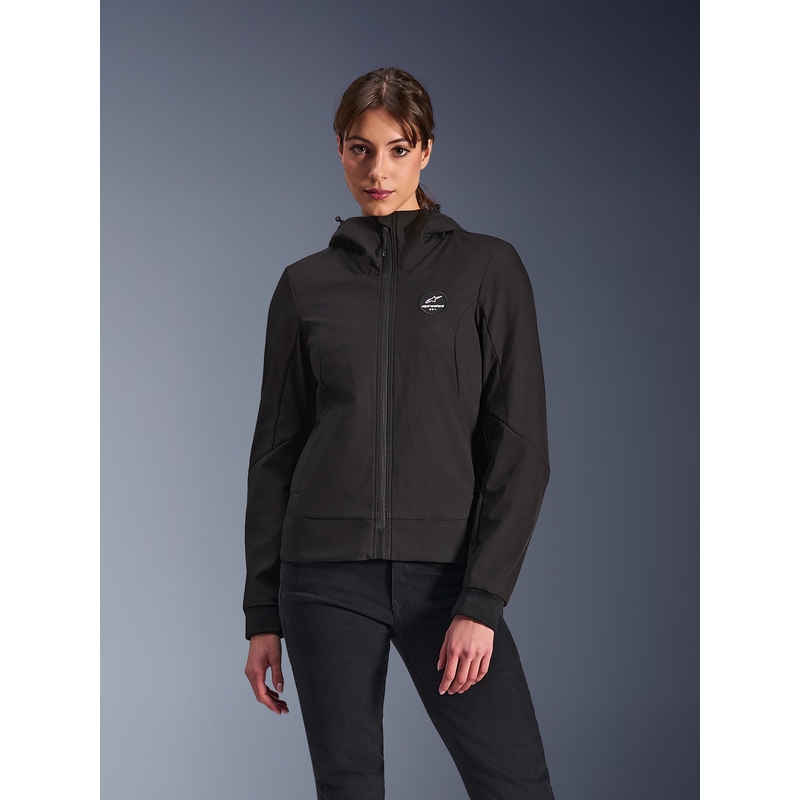 Alpinestars Stella Radium Tech Hoodie női motoros pulóver fekete