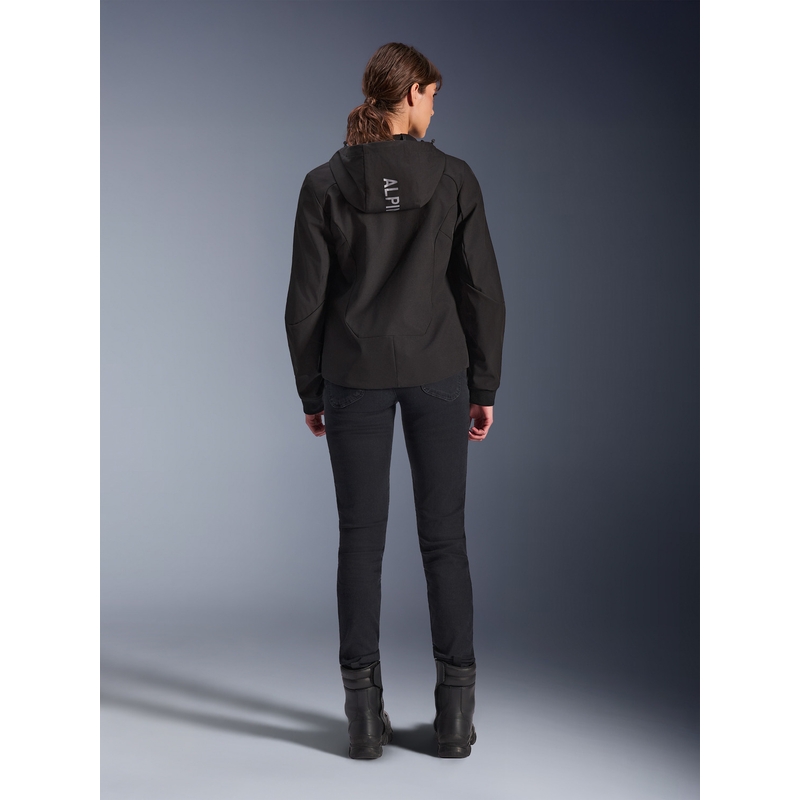 Alpinestars Stella Radium Tech Hoodie női motoros pulóver fekete