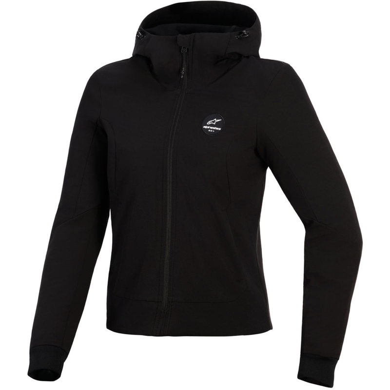 Alpinestars Stella Radium Tech Hoodie női motoros pulóver fekete