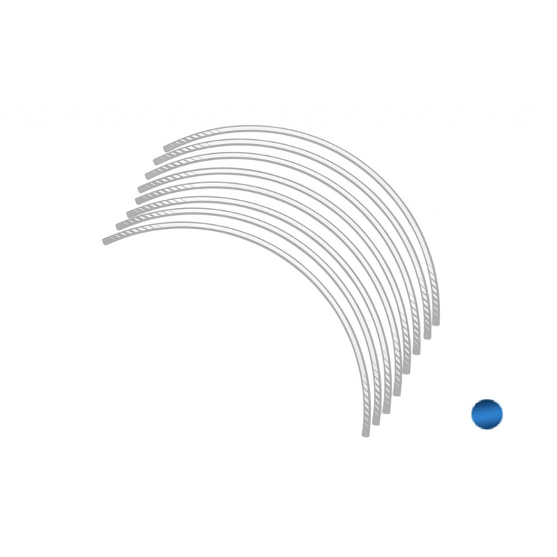 Rim strip PUIG PREMIUM blue fluor set of 8 rim strips