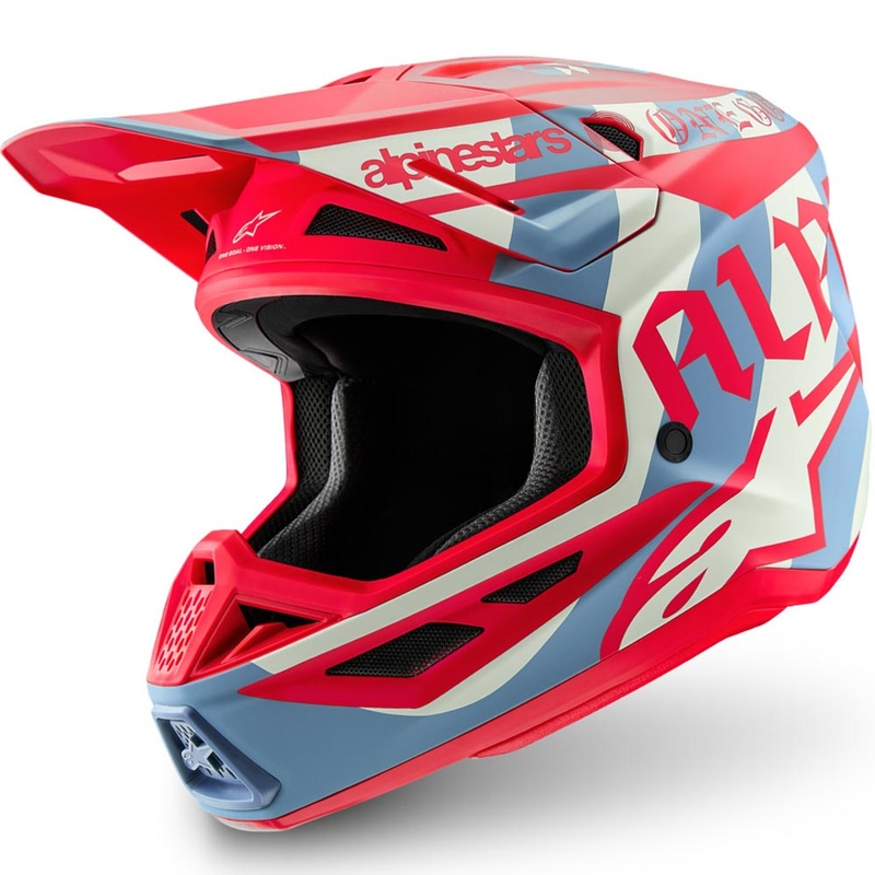 Alpinestars Supertech S-M7 limitált kiadás Beast Coast motokrossz bukósisak szürke-fekete-narancssárga