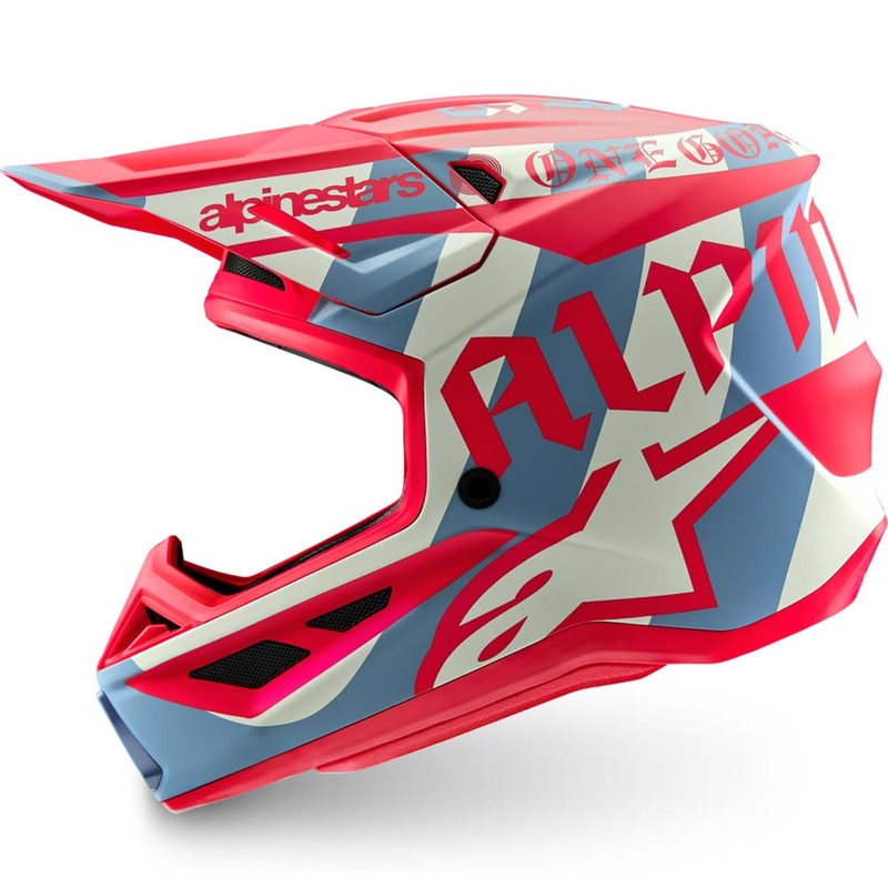 Alpinestars Supertech S-M7 limitált kiadás Beast Coast motokrossz bukósisak szürke-fekete-narancssárga