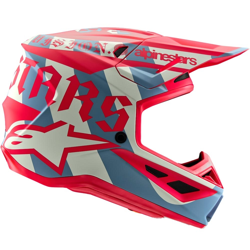 Alpinestars Supertech S-M7 limitált kiadás Beast Coast motokrossz bukósisak szürke-fekete-narancssárga