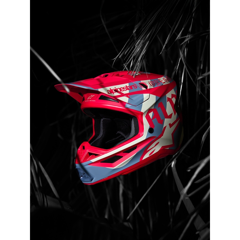 Alpinestars Supertech S-M7 limitált kiadás Beast Coast motokrossz bukósisak szürke-fekete-narancssárga