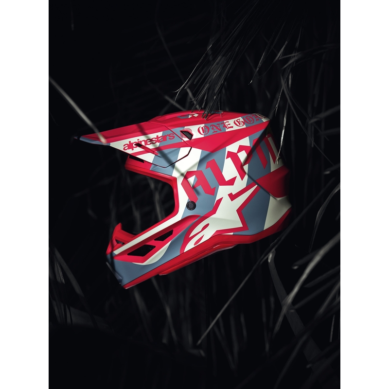 Alpinestars Supertech S-M7 limitált kiadás Beast Coast motokrossz bukósisak szürke-fekete-narancssárga
