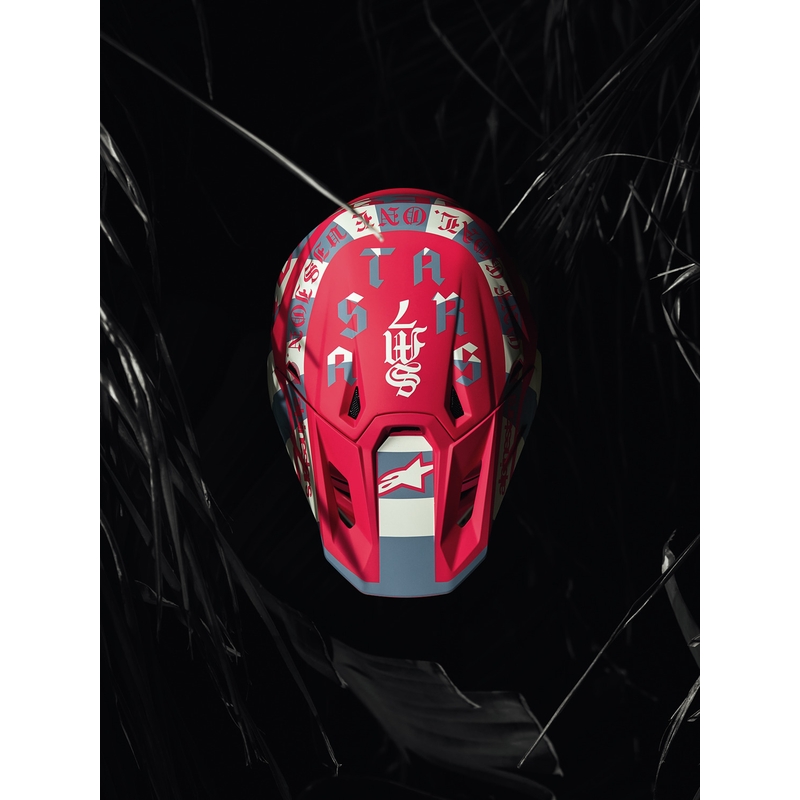 Alpinestars Supertech S-M7 limitált kiadás Beast Coast motokrossz bukósisak szürke-fekete-narancssárga