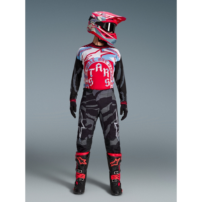Alpinestars Techstar Beast Coast limitált kiadású motokrossz mez szürke-fekete-narancssárga