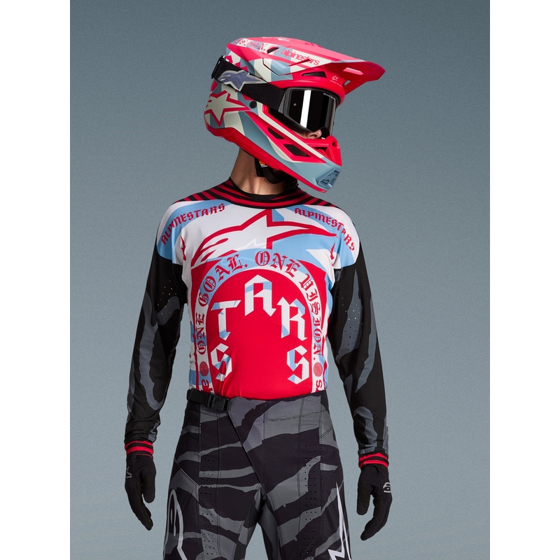 Alpinestars Techstar Beast Coast limitált kiadású motokrossz mez szürke-fekete-narancssárga