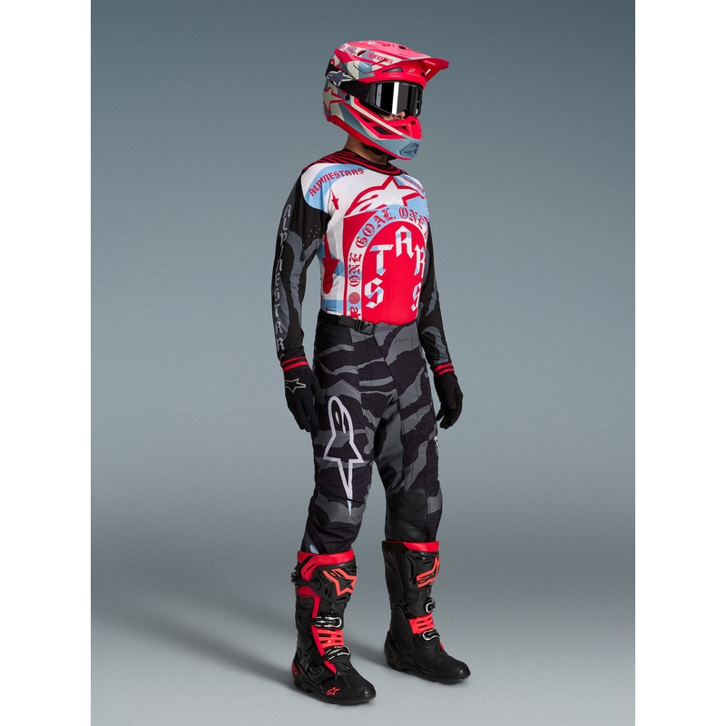 Alpinestars Techstar Beast Coast limitált kiadású motokrossz mez szürke-fekete-narancssárga