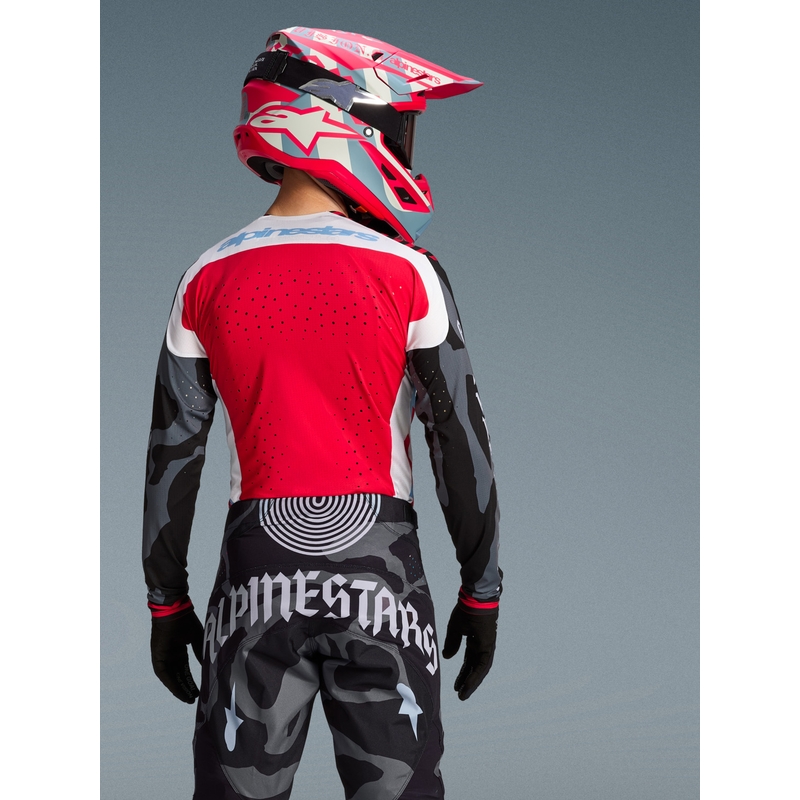 Alpinestars Techstar Beast Coast limitált kiadású motokrossz mez szürke-fekete-narancssárga