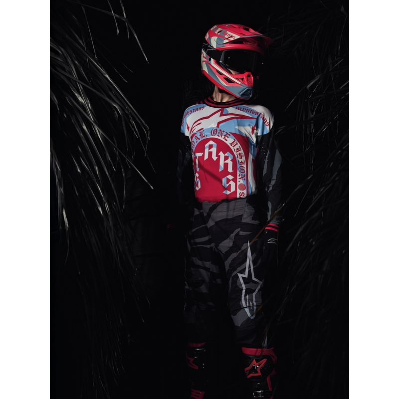 Alpinestars Techstar Beast Coast limitált kiadású motokrossz mez szürke-fekete-narancssárga