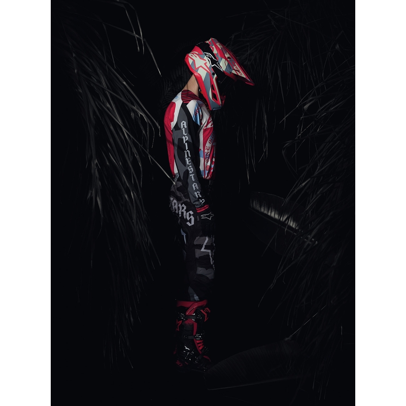 Alpinestars Techstar Beast Coast limitált kiadású motokrossz mez szürke-fekete-narancssárga