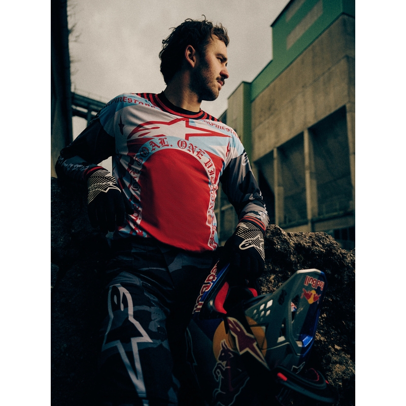 Alpinestars Techstar Beast Coast limitált kiadású motokrossz mez szürke-fekete-narancssárga