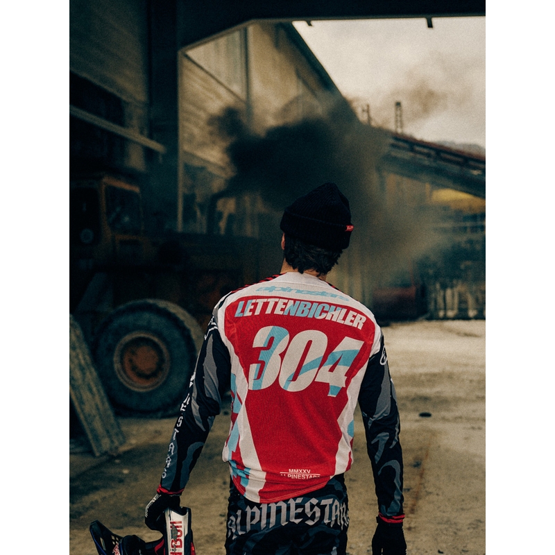 Alpinestars Techstar Beast Coast limitált kiadású motokrossz mez szürke-fekete-narancssárga