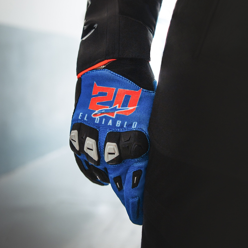 Alpinestars SP X 1 FQ20 kollekciós motoros kesztyű kék-fekete-fluo piros
