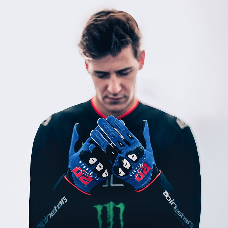 Alpinestars SP X 1 FQ20 kollekciós motoros kesztyű kék-fekete-fluo piros