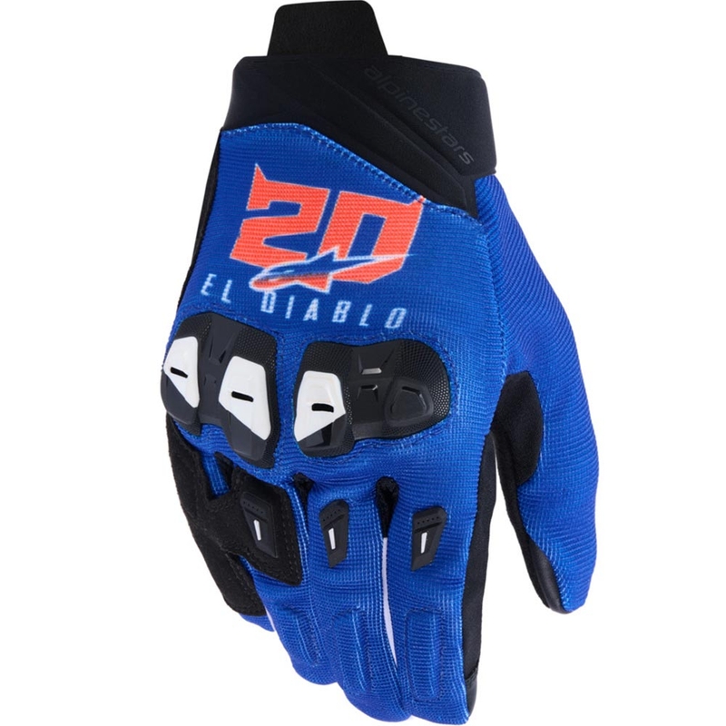 Alpinestars SP X 1 FQ20 kollekciós motoros kesztyű kék-fekete-fluo piros